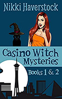 The book cover for author Nikki Haverstock’s paranormal cozy mystery set, ‘Casino Witch Mysteries, Books 1 and 2’